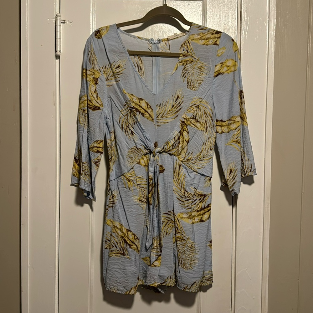 Tie front romper
